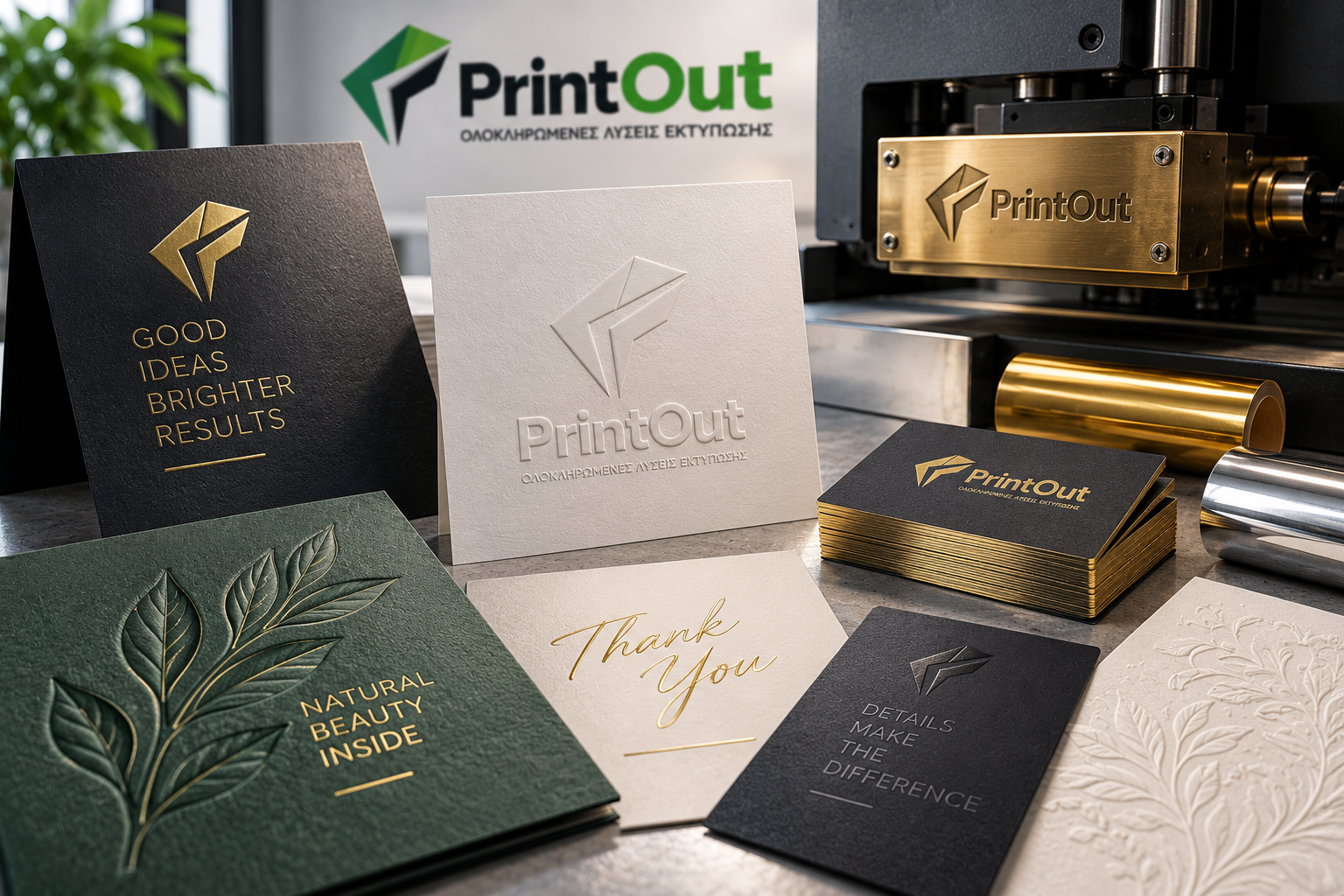 Gold Printing- Embossing  Χρυσοτυπία – Θερμοτυπία – Αναγλυφοτυπία